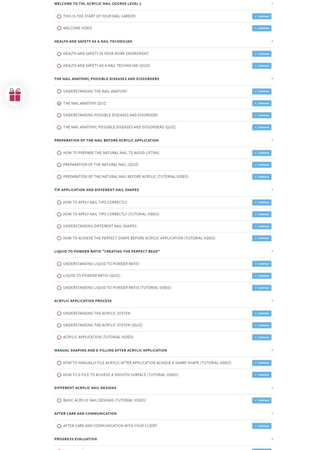 ONLINE ACRYLIC NAIL COURSE LEVEL 1